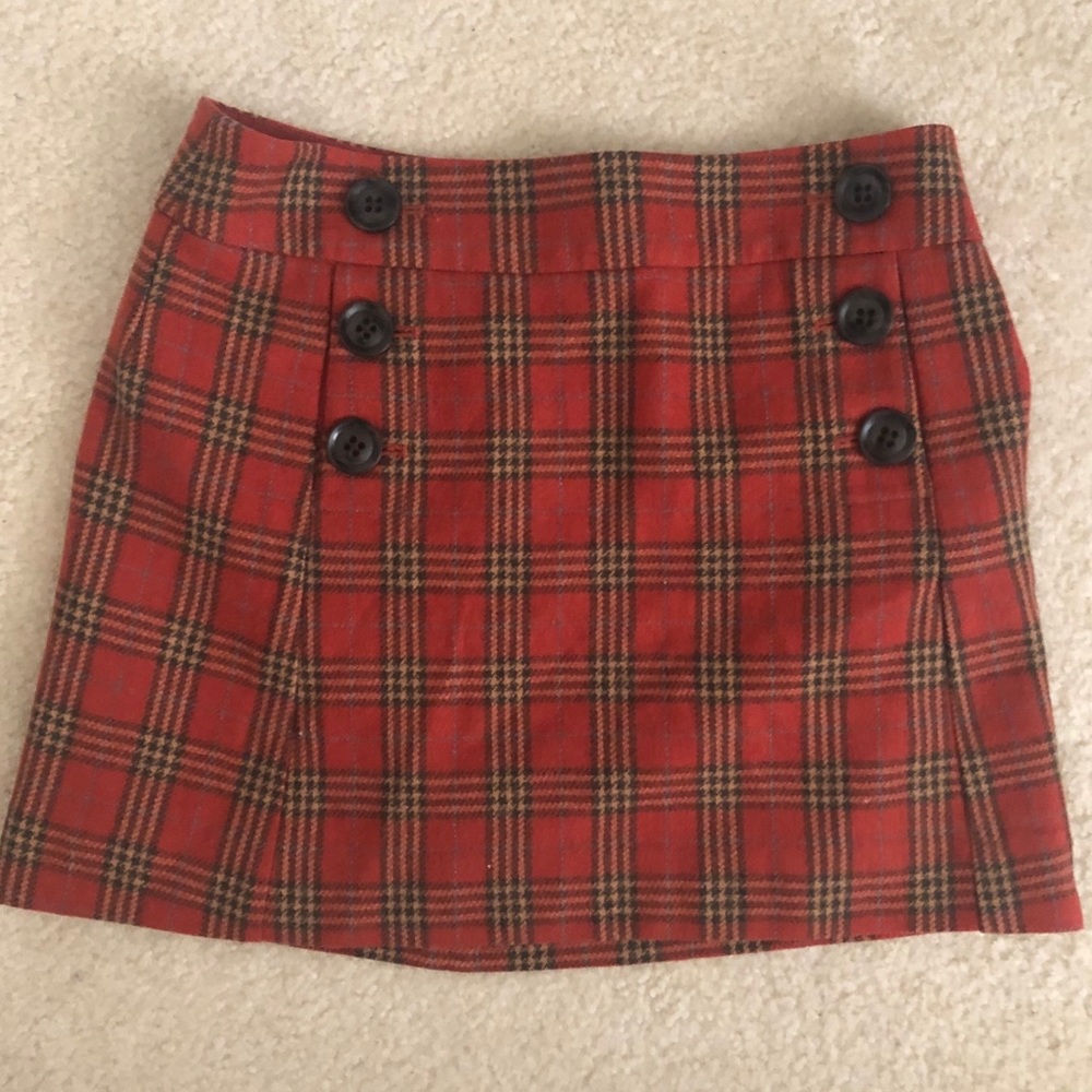 Gap Wool Plaid Skirt